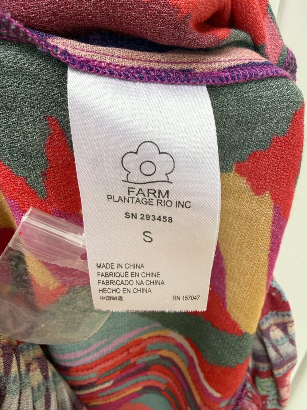FARM Rio Mixed Print Ruffle Hem Mini Dress S - Picture 3 of 12